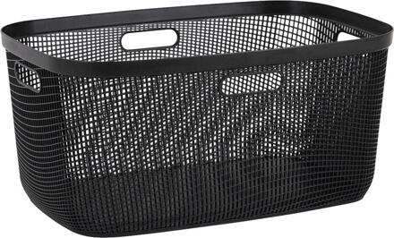 Wasmand Mesh Antraciet - 45L - Polypropyleen - Grijs - 39x59x27 Cm