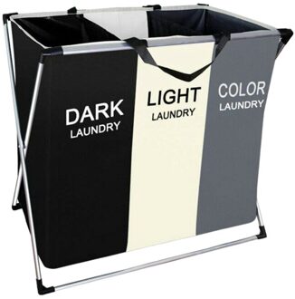 Wasmand Opvouwbare Wasmand Met 3 Sectie Grote Vuile Kleren Sorter