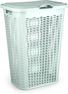Wasmand Ventilation - met deksel - groen - kunststof - 51 liter - 43 x 35 x 61 cm