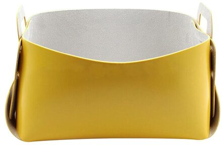 Wasmand Vilt Handvat Huishouden Diversen Opvouwbare Opbergmanden Kleding Organisator Grote Capaciteit Effen Opslag Mand geel