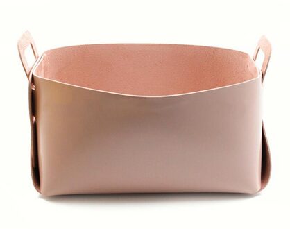 Wasmand Vilt Handvat Huishouden Diversen Opvouwbare Opbergmanden Kleding Organisator Grote Capaciteit Effen Opslag Mand roze