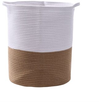 Wasmand Vuile Kleren Opslag Mand Ronde Vorm Katoenen Touw Geweven Speelgoed Diversen Opbergtas