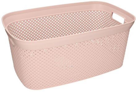 Wasmand/wasgoed draagmanden roze 35 liter 54 x 34 x 23 cm huishouden - Wasmanden