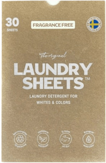 Wasmiddel Laundry Sheets Laundry Sheets Fragrance Free 30 st
