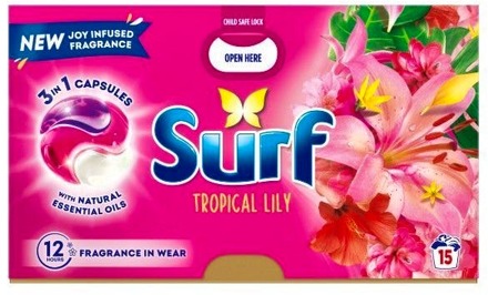 Wasmiddel Surf Capsules Tropical Lily 15 st