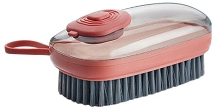 Wasserette Borstel Multifunctionele Huishouden Borstel Kleren Borstel Plaat Borstel Schoen Automatische Vloeibare Toevoeging Reinigingsborstel oranje