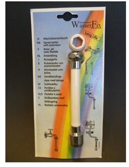 Wasserfix kraanslang wit 13cm
