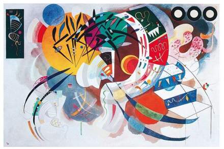 Wassily Kandinsky - Courbe Dominante, 1936 Kunstdruk 50x40cm