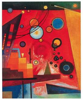 Wassily Kandinsky - Schweres Rot Kunstdruk 40x50cm