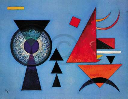 Wassily Kandinsky - Weiches Hart Kunstdruk 100x70cm