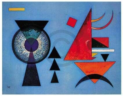 Wassily Kandinsky - Weiches Hart Kunstdruk 80x60cm