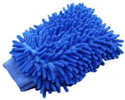 Wasstraat Handschoen Chenille Soft Anti-kras Auto Wassen Cleaning Tool Multifunctionele Reiniging Handdoek Doek Auto Wax Detaillering Borstel Blauw