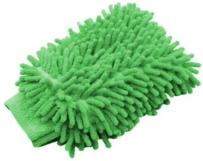 Wasstraat Handschoen Chenille Soft Anti-kras Auto Wassen Cleaning Tool Multifunctionele Reiniging Handdoek Doek Auto Wax Detaillering Borstel groen