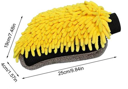 Wasstraat Handschoenen Microfiber Coral Fleece Schoonmaak Wassen Gereedschap Dikke Veeg Doek Auto Care Dubbele Geconfronteerd Handschoen Mitt Cleaning Kleurloos