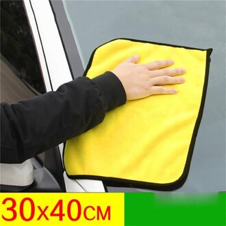 Wasstraat Microfiber Handdoek Car Cleaning Drogen Doek Car Care Doek Detaillering Microfiber Handdoek Auto Microfiber Cloth30x30/40/60Cm wit