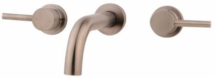 Wastafel Afbouwdeel Amon Round 2-Knops RVS Aqua Splash