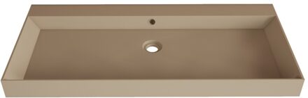 Wastafel Gliss Design Lako 100 cm 1 Kraangat Mat Cappuccino Beige