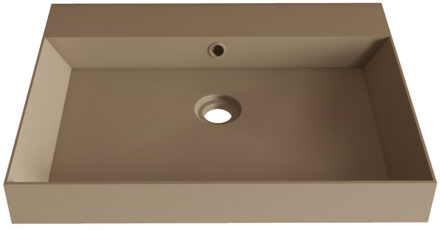 Wastafel Gliss Design Lako 60 cm Zonder Kraangat Mat Cappuccino Beige