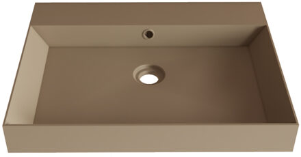 Wastafel Gliss Design Lako 70 cm Zonder Kraangat Mat Cappuccino Beige