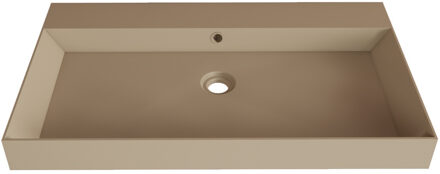 Wastafel Gliss Design Lako 90 cm 1 Kraangat Mat Cappuccino Beige