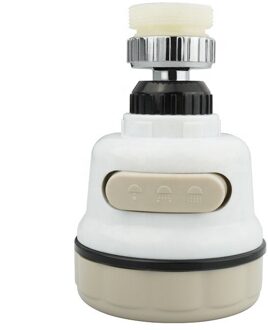 Wastafel Kraan Spuit Attachment Tap Hoofd 360 ° Draaibaar Anti-Splash Kraan Nozzle Waterbesparende Kraan Diffusser Waterzuiveraar wit
