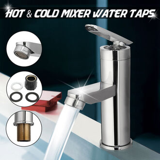 Wastafel Kraan Twee Gat Enkel Handvat & Cold Mixer Water Kranen Badkamer Keuken Wassen Kraan