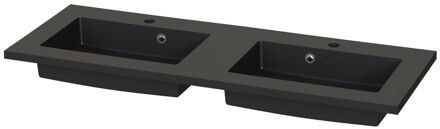 Wastafel S-line Quadro 120cm Mat Zwart
