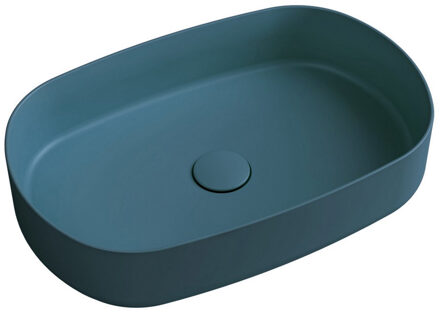 Wastafel Sapho Infinity 55x36 cm Mat Petrol