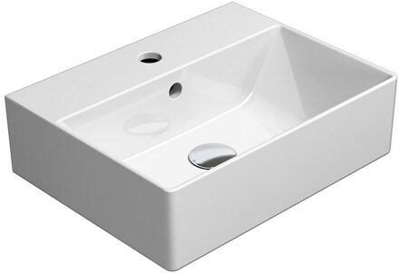 Wastafel Sapho Kube X Rechthoek 45x35 cm Keramiek Wit Sapho