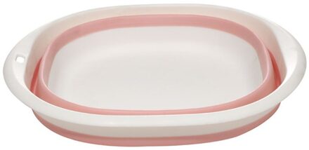 Wastafel Vat Draagbare Opvouwbare Plastic Voetbad Wassen Kom Wastobbe Home Reizen Duurzaamheid Taaiheid Wassen Gezicht Groente roze S