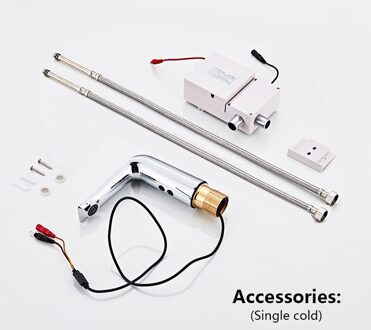 Wastafel Zin Kranen Badkamer Automatische Infrarood Sink Handen Touchless Kraan Sensor Kraan Koud Water Elektrische Wastafel Kraan Mixer AC