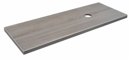 Wastafelblad 1200X460X36 Houtnerf Grijs Aqua Splash