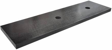 Wastafelblad 1600X460X55 Dubbel Houtnerf Zwart Gelakt Aqua Splash