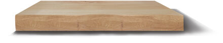 Wastafelblad Gliss Design Massief Hout Rechte Afwerking 80 cm Natuurlijke Olie Eiken