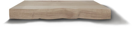 Wastafelblad Gliss Design Massief Hout Zonder Boomschors 120 cm Olie Wit