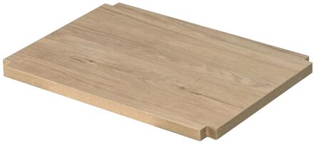 Wastafelblad Napoli - Houtcomposiet - Melamine - Asgrijze Eik - 39,8x28,1cm