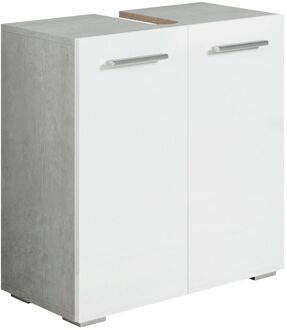 Wastafelkast Jupiter 60 x 30 x 60 cm - Beton grijs met wit