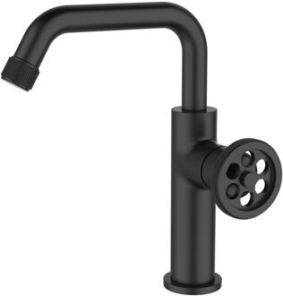 Wastafelkraan Indus - Lage Uitloop - Zwart - 23,1cm