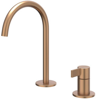 Wastafelkraan IVY Pact Coldstart 2-gats Geborsteld Mat Koper PVD IVY