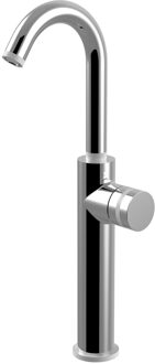 Wastafelkraan Sanimex Giulini Opbouw Eenknops Hoog Draaibare Uitloop Met Pop Up Chroom