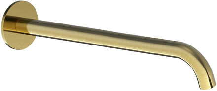 Wastafelkraan Uitloop Hotbath Cobber Rond 30 cm Geborsteld Messing PVD