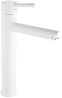 Wastafelmengkraan Deco - Hoge Uitloop - Keramisch - Wit Mat - 29,9cm