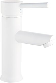 Wastafelmengkraan Deco - Lage Uitloop - Mat Wit - 18,9cm