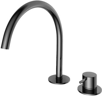 Wastafelmengkraan Hotbath Cobber 2 Gats Zwart Chroom