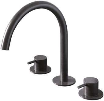 Wastafelmengkraan Hotbath Cobber 3 gats 2-hendel Gebogen 26.1 cm Verouderd IJzer