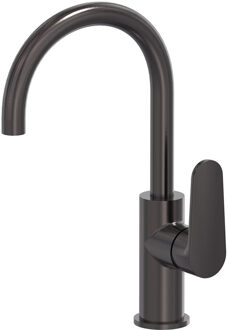 Wastafelmengkraan MAY Forma Opbouw met Draaibare Uitloop Geborsteld Carbon Black PVD Gunmetal