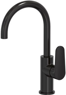 Wastafelmengkraan MAY Forma Opbouw met Draaibare Uitloop Mat Zwart PED