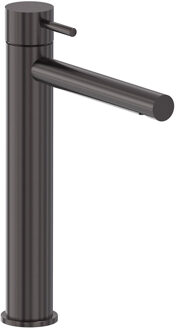 Wastafelmengkraan MAY Stilo Opbouw Model L Geborsteld Carbon Black PVD Gunmetal