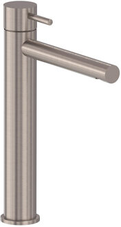 Wastafelmengkraan MAY Stilo Opbouw Model L Geborsteld Nickel PVD Geborsteld Nikkel