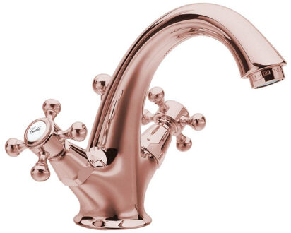 Wastafelmengkraan Sapho Antea 2-knop Uitloop 12 cm Rose Goud (incl. clickwaste) rose gold